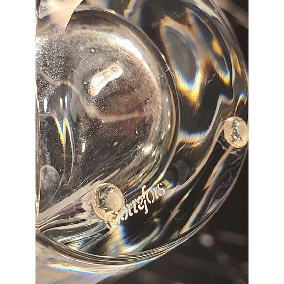 Vintage Orrefors Crystal Tear Drop 7⅛"x 4⅜" Vase w/ Original Sticker Etched EUC - Picture 6 of 8